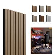 Acoustic wallpanel Oak-Black, 1250 x 300mm, 8 lamella 10 x 27mm, felt 8mm (4pcs)