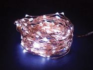 Microlight LED - 12 m - 120 white lamps - copper wire -  7.5V