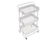 Kitchen trolley - Metal - White - 46 x 35 x 76,5 cm