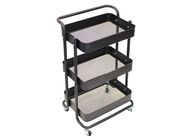 Kitchen trolley - Metal - Black - 46 x 35 x 76,5 cm