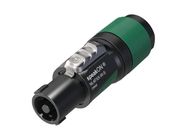 NEUTRIK - 4 pole speakON cable connector, screw terminal assembly, chuck type strain relief for cable diameters 6 to 12 mm