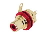 REAN - PHONO RECEPTACLE (RCA) - GOLD PLATED CONTACTS - RED