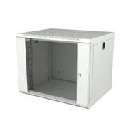 19'' Wall-Mounted Server Cabinet 3U 540x400x180mm (white, glass doors)