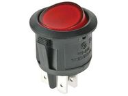 ILLUMINATED ROCKER SWITCH - RED - 2P/ON-OFF
