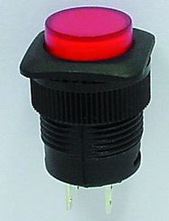 PUSH-BUTTON SWITCH OFF-(ON) WITH RED LED