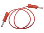 CABLE WITH BANANA PLUGS / RED 50 cm