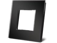 glass cover plate for Niko®, black glossy
