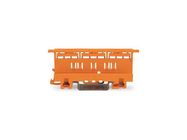 MOUNTING CARRIER - 221 SERIES - 4 mm▓ - FOR DIN-35 RAIL MOUNTING/SCREW MOUNTING - ORANGE
