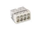 COMPACT SPLICING CONNECTOR - FOR SOLID CONDUCTORS - max. 2.5 mm² - 8-CONDUCTOR - TRANSPARENT HOUSING - LIGHT GREY COVER