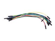 SET OF AWG BREADBOARD JUMPER WIRES - ONE PIN FEMALE TO FEMALE - 5.9" (15 cm) - 10 pcs