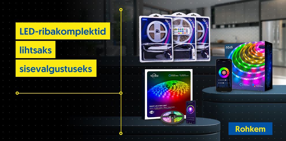 LED-ribakomplektid lihtsaks sisevalgustuseks