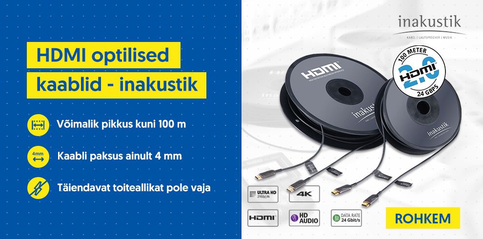 HDMI optilised kaablid