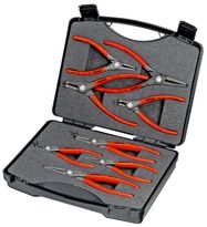 KNIPEX 00 21 25 Tool Box "SRZ" Circlip Pliers 8 parts 270 mm