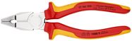 KNIPEX 01 06 190 Combination Pliers Chrome Vanadium insulated with multi-component grips, VDE-tested chrome-plated 190 mm