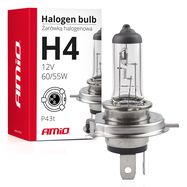 Halogen bulb H4 12V 60/55W UV filter (E8), AMiO