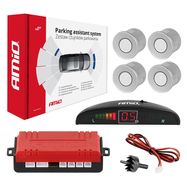 Parking assistant system LED 4 sensor silver, AMiO