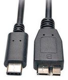 USB CABLE, 3.1 C-3.0 MICRO-B PLUG, 0.9M