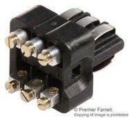 RECTANGULAR HAN INSERT, PLUG, 6WAY SCREW