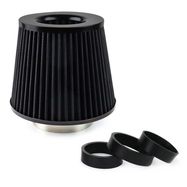 Car Air Conical Filter black, universal, 3 mouting adapters AMIO-02546, AMiO