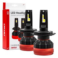 LED Headlights X3 Series H4/H19 AMiO-02979, AMiO