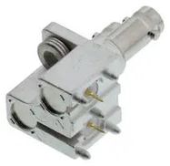 HD-BNC DUAL PORT, RIGHT ANGLE PCB JACK, STAGGERED MOUNT, 12G OPTIMIZED, BULKHEAD, 75 OHM 02AH5673