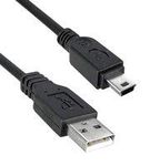 USB CABLE, 2.0 PLUG A-MINI B, 3.05M, BLK