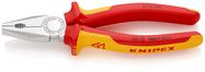 KNIPEX 03 06 200 Combination Pliers insulated with multi-component grips, VDE-tested chrome-plated 200 mm