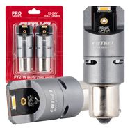 LED CANBUS PRO series PY21W 2x1860 SMD Amber 12V 24V AMIO-03604, AMiO