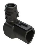 BACKSHELL, RCPT CONN, 3POS, 90DEG, BLACK