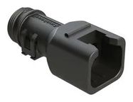 BACKSHELL, PLUG CONN, 4POS, 180DEG, BLK