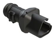 BACKSHELL, PLUG CONN, 3POS, 180DEG, BLK