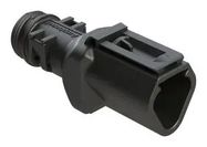 BACKSHELL, RCPT CONN, 3POS, 180DEG, BLK