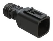 BACKSHELL, RCPT CONN, 6POS, 180DEG, BLK