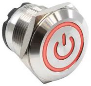 ANTI-VANDAL SW, SPST-NO-DM, SLDR LUG/RED