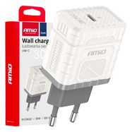 Wall charger Quick Charge GaN PD 30W USB-C AMIO-04285, AMiO