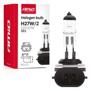 Halogen Bulb H27W/2 881 PGJ13 12V 27W AMIO-04413, AMiO