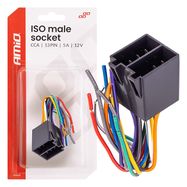 ISO male socket ISO CCA 13PIN 5A 12V AMIO-04445, AMiO