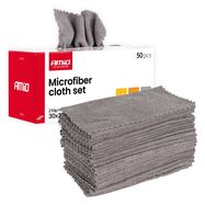 Microfiber cloth set 50pcs. 210gsm 30x30cm AMIO-04492, AMiO