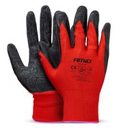 PE Latex coatedsafety gloves 4 pcs Size 11 (2 pairs), 2121X AMIO-04638, AMiO
