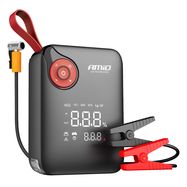 Portable mini 4in1 Jump Starter/LED/AirCompressor/Powerbank 12V 7,2Ah 600A PRO AMIO-04675, AMiO