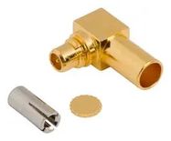 RF COAX CONN, R/A MMCX PLUG, 6GHZ/50 OHM