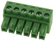 TERMINAL BLOCK, EUROSTYLE, 6 POSITION 24-12AWG