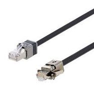 CATEGORY 7 S/FTP DIE-CAST RJ45 ZERO-HALOGEN TPU JACKET GIGE PATCH CABLE, BLK, 2.0M