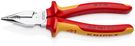 KNIPEX 08 26 185 SB Needle-Nose Combination Pliers insulated with multi-component grips, VDE-tested chrome-plated 185 mm