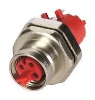 SENSOR CONN, M8, RCPT, 4POS, P-CODE, PCB