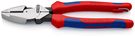 KNIPEX 09 02 240 T Lineman's Pliers with fastening eyelet American style with multi-component grips, with integrated tether attachment point for a tool tether black atramentized 240 mm