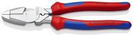 KNIPEX 09 15 240 Lineman's Pliers American style with multi-component handles chrome-plated 240 mm