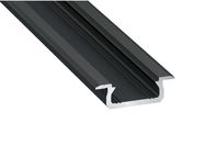 Aluminium profile black for LED strips, recessed Z, 2.02m. LUMINES