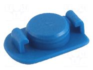 Syringe plug; blue; for 10ml syringes; polyetylene METCAL