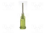 Needle: steel; 1"; Size: 14; straight; Mounting: Luer Lock METCAL